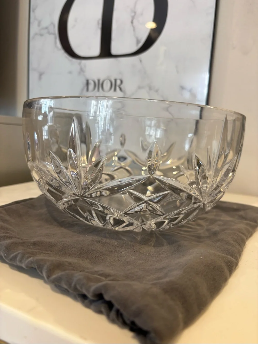 Tiffany & Co. Clear Cut Crystal Serving Bowl